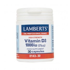 Lamberts Vitamin D3 1000iu για την Υγεία Οστών, Δοντιών και Ανοσοποιητικού Συστήματος, 30caps 8143-30