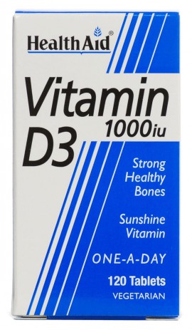 Health Aid βιταμίνη D3 1000iu, 120 Ταμπλέτες