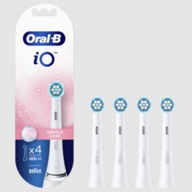 Oral-B iO Gentle Care White Ανταλλακτικές Κεφαλές Ηλεκτρικής Οδοντόβουρτσας για Ευαίσθητα Δόντια & Ούλα, Λευκό Χρώμα, 4τεμ