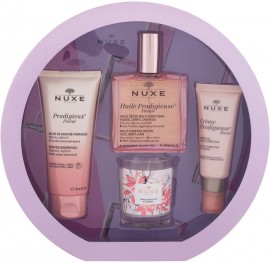 Nuxe Huile Prodigieuse Florale Body Oil 100ml Combo: Dry Oil Huile Prodigieuse Florale 100 Ml + Shower Gel Prodigieux Floral 100 Ml + Gel Créme Prodigieuse Boost 40 Ml + Candle Prodigieux Floral 70 G