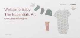 Korres Promot Welcome Baby the Essentials Kit Κορμάκι (1-3m) 1τμχ + Καλτσάκια 1 Ζευγάρι + 1 Σκουφάκι  από 100% Οργανικό Βαμβάκι