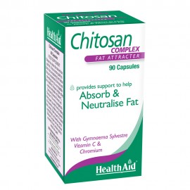 Health Aid Chitosan Complex Fat Attracter - Φυσικό Αδυνατιστικό που Δεσμεύει τα Λίπη, 90caps