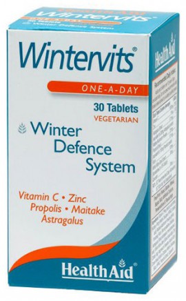 Health Aid Wintervits Vitamin C - Zinc - Propolis - Maitake - Astragalus, 30 ταμπλέτες