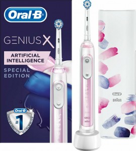 Oral-B Special Edition Genius X 10000 Επαναφορτιζόμενη Ηλεκτρική Οδοντόβουρτσα , 1 Premium Απαλή Ροζ Λαβή Με Τεχνητή Νοημοσύνη, 1 τεμάχιο
