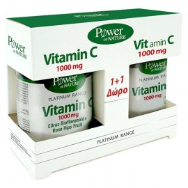 Power Of Nature Platinum Range Vitamin C με Βιοφλαβονοειδή 1000mg, 30 δισκία + ΔΩΡΟ Vitamin C 1000mg, 20 δισκία