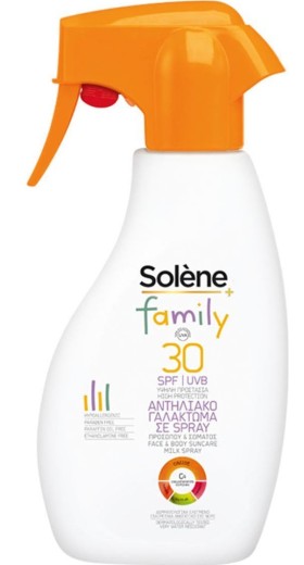 Solene Family Face & Body Milk Spray SPF30 Αντιηλιακό Γαλάκτωμα Προσώπου & Σώματος, 300ml