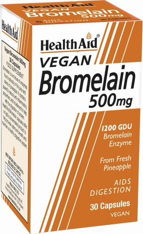HEALTH AID Bromelain 500mg Συμπλήρωμα Διατροφής για την Πέψη & τον Μεταβολισμό, 30 caps