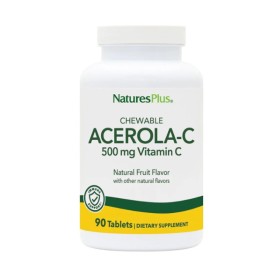 Natures Plus Acerola-C Complex Vitamin C 500mg 90 Μασώμενες Ταμπλέτες