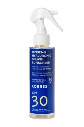 KORRES Ginseng & Hyaluronic Splash Sunscreen SPF30 Διφασικό Αντηλιακό με Υψηλή Προστασία για Πρόσωπο & Σώμα 150ml