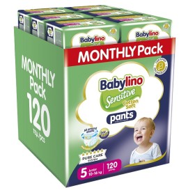 Babylino Sensitive Cotton Soft Monthly Box Unisex No.5 Junior (10-16kg) Πάνα-Βρακάκι 120 Τεμάχια