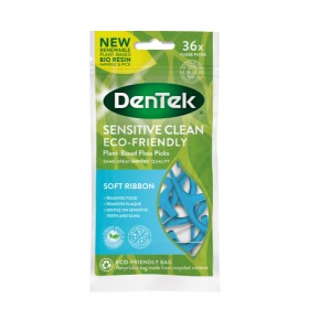 Dentek Sensitive Clean Eco Friendly Soft Ribbon Floss Picks Μεσοδόντια Βουρτσάκια 36τμχ