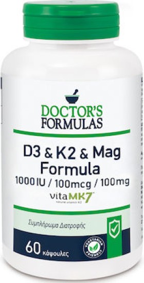 DOCTORS FORMULAS D3 & K2 & Mag Formula 60 κάψουλες