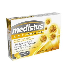 Medicair Medistus Antivirus Lemon & Honey Παστίλιες Για Ξηρό Βήχα Με Γεύση Λεμόνι & Μέλι, 10 Παστίλιες