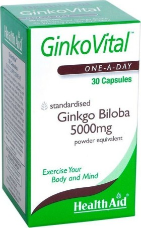 HEALTH AID GinkoVital Ginkgo Biloba 5000mg 30 Κάψουλες