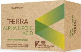 GENECOM Terra Alpha Lipoic Acid Συμπλήρωμα Διατροφής Με Αντιοξειδωτική Δράση Με Βιταμίνη Ε, Ψευδάργυρο & Σελήνιο, 30 Κάψουλες