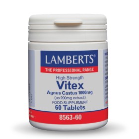 Lamberts Vitex Agnus Castus 1000mg, Συμπλήρωμα Ρύθμισης του Εμμηνορροϊκού κύκλου 60Tabs 8563-60