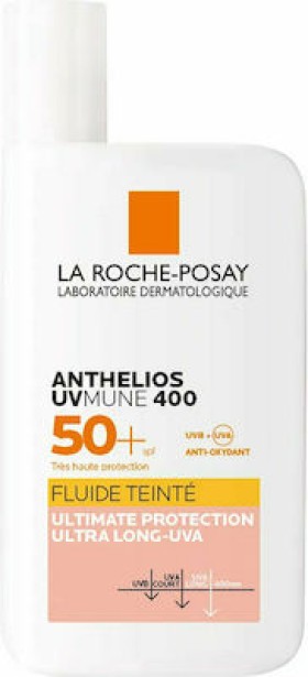 La Roche Posay Anthelios Ιnvisible Fluid SPF50+ Tinted Αντηλιακή Λεπτόρευστη Κρέμα Προσώπου Με Χρώμα 50ml