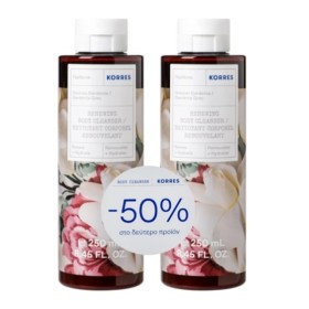 Κorres Πακέτο Renewing Body Cleanser με Γαρδένια 2x250ml (-50% στο δεύτερο προϊόν)
