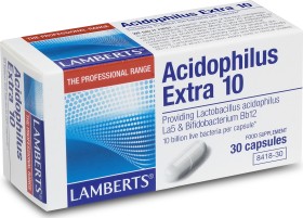 LAMBERTS Acidophilus Extra 10 Προβιοτικό Σκεύασμα 30Caps 8418-30