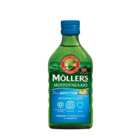 Mollers Μουρουνέλαιο Tutti Frutti Mollers σε Υγρή Μορφή με Γεύση Φρούτων 250ml