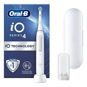 Oral-B Ηλεκτρική Οδοντόβουρτσα iO Series 4 Με Χρονομετρητή, Αισθητήρα Πίεσης & Bluetooth & Θήκη Ταξιδίου Σε Λευκό Χρώμα