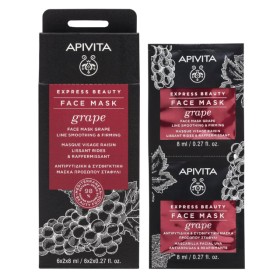 Apivita Express Beauty Μάσκα Προσώπου για Αντιγήρανση & Σύσφιξη με Σταφύλι 2x8ml