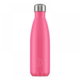 CHILLYS Μπουκάλι Θερμός Ανοξείδωτο Ροζ Neon Pink, 500ml