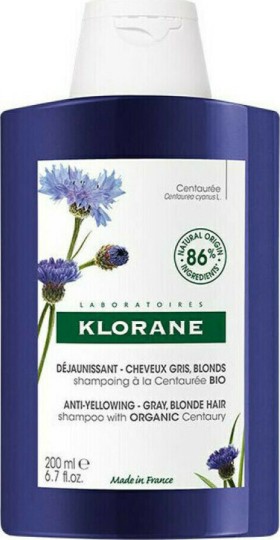 KLORANE Centaury Shampoo, Σαμπουάν για Ασημένιες Ανταύγιες με Κενταυρίδα BIO, 200ml