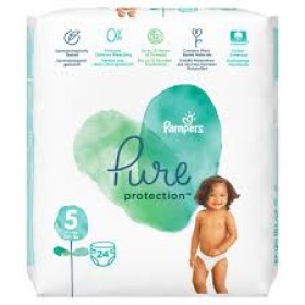 Pampers Pure Protection No.5 (11+kg) Πάνες, 24 τεμάχια