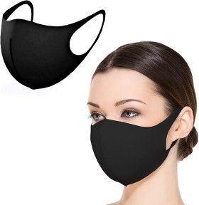 Nano Υφασμάτινη Μάσκα Προσώπου Ενηλίκων Με Ραφή Πολλαπλών Χρήσεων Μαύρη, 1τμχ
