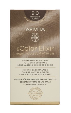 Apivita My Color Elixir No 9.0 Βαφή Μαλλιών Μόνιμη Ξανθό Πολύ Ανοιχτό