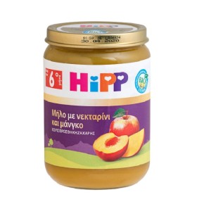 HIPP Βρεφική Κρέμα Φρούτων Μήλο Nεκταρίνι Μάνγκο Από Τον 6o Μήνα, 190g
