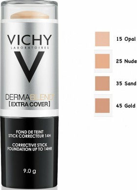 Vichy Dermablend Extra Cover Corrective Stick Foundation 15 Opal, Διορθωτικό Foundation σε Stick, 9gr