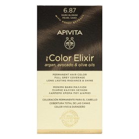 Apivita My Color Elixir Νο 6.87 Βαφή Μαλλιών Μόνιμη Ξανθό Σκούρο Περλέ Μπεζ
