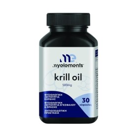 My Elements Krill Oil 500mg Συμπλήρωμα Διατροφής Με Έλαιο Κριλ, 30 Κάψουλες