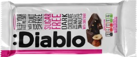 Diablo σοκολατα μαυρη με φουντουκι 85gr χωρίς ζάχαρη