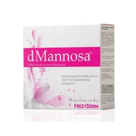 Frezyderm dMannosa & Εκχύλισμα Κράνμπερι Συμπλήρωμα Διατροφής για την Υγεία του Ουροποιητικού Συστήματος, 14 φακελάκια x 4gr