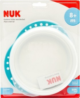 NUK Πιάτο με Καπάκι 8m+ Easy Learning Μπλε, 1τμχ