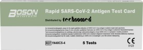 BOSON Rapid Covid SARS-CoV-2 Antigen Test Αυτοδιαγνωστικό Τεστ Ταχείας Ανίχνευσης Αντιγόνων Με Ρινικό Δείγμα, 5τμχ
