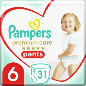 Pampers Premium Care Pants Πάνες Βρακάκι No6 (15+ Kg), 31τμχ
