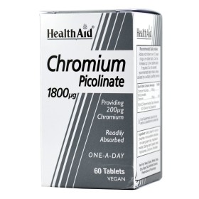 HEALTH AID Chromium Picolinate 1800μg, Χρώμιο για Εξισορρόπηση του Μεταβολισμού, 60 tabs