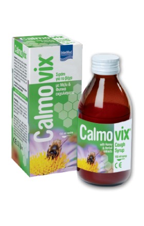 INTERMED Calmovix Σιρόπι με Μέλι & Εκχυλίσματα Βοτάνων κατά του Βήχα & του Ερεθισμένου Λαιμού 125ml