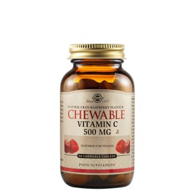 Solgar Chewable Vitamin C 500mg Raspberry 90 Μασώμενες Ταμπλέτες