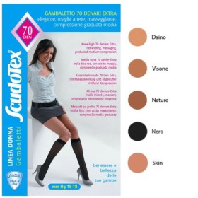 Scudotex Κάλτσες Γονάτου 70DEN Extra Skin No.4 σε Μπεζ Χρώμα