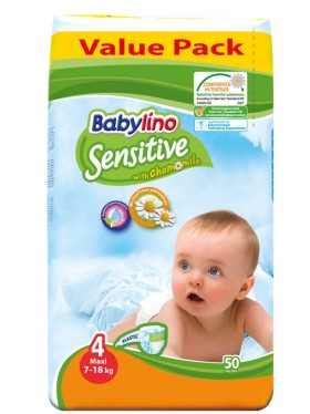 Babylino Sensitive Value Pack No4 (7-18Kg) 50τεμ