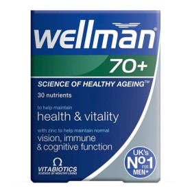 Vitabiotics Wellman 70+ Συμπλήρωμα Διατροφής για Άνδρες Άνω των 70 Ετών για την Καλή Λειτουργία της Καρδιάς Εγκεφάλου & Όρασης 30 Δισκία