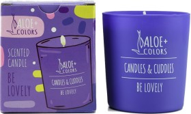 ALOE+ COLORS Be Lovely Scented Soy Candle, Κερί Σόγιας με Άρωμα Καραμέλα Πικραμύγδαλο 220gr