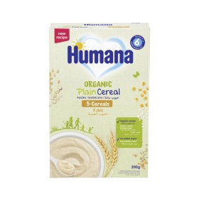 Humana Organic Plain Cereal Βιολογική Κρέμα με 5 Δημητριακά 6m+ 200gr
