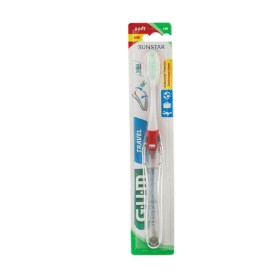 Gum Travel Antibacterial Toothbrush 158 Soft Οδοντόβουρτσα ταξιδίου Μαλακή Κόκκινη 1 Τεμάχιο