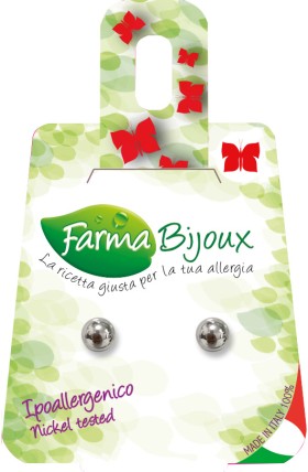 FARMA BIJOUX Σκουλαρίκια Υποαλλεργικά Ασημί Πέρλα 8mm, 1 Ζευγάρι